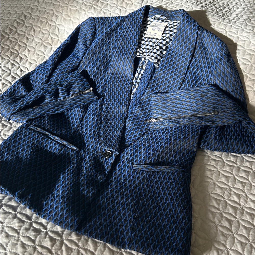 Baum Und Pferdgarten Blue Patterned Women's Blazer